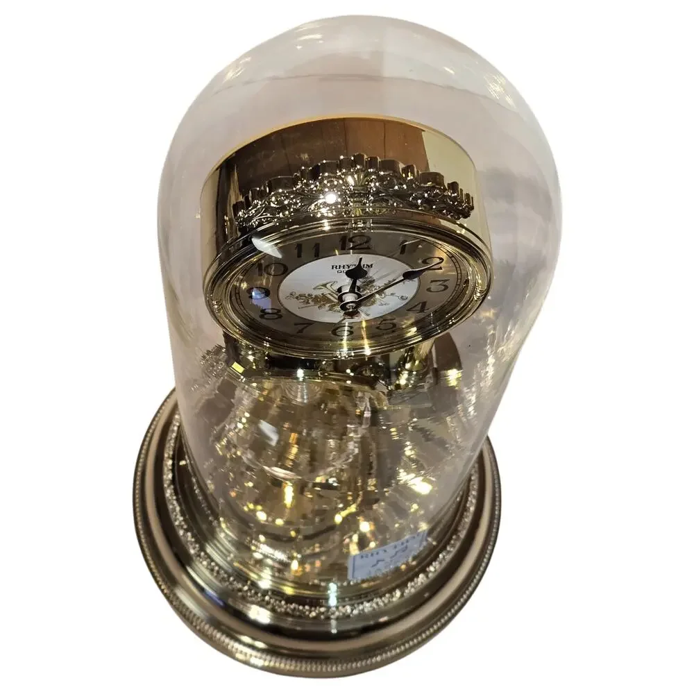 Rhythm Quartz Melody Clock 4RH678BR Rotating Pendulum Dome Japan